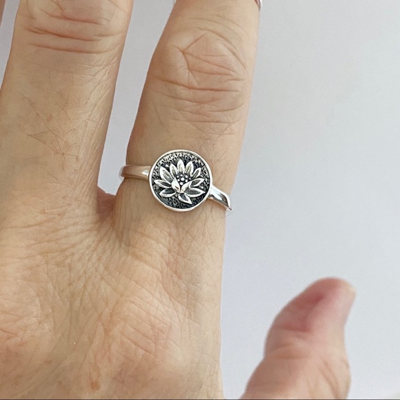 Sterling Silver Bloom Lotus Ring, Flower Rings, Spirit Flowers, Floral - Picture 7 of 13